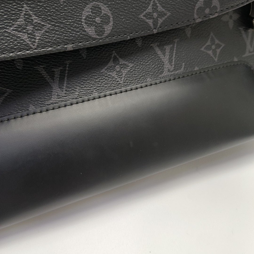 VOYAGER MM Monogram Coated Canvas Black
