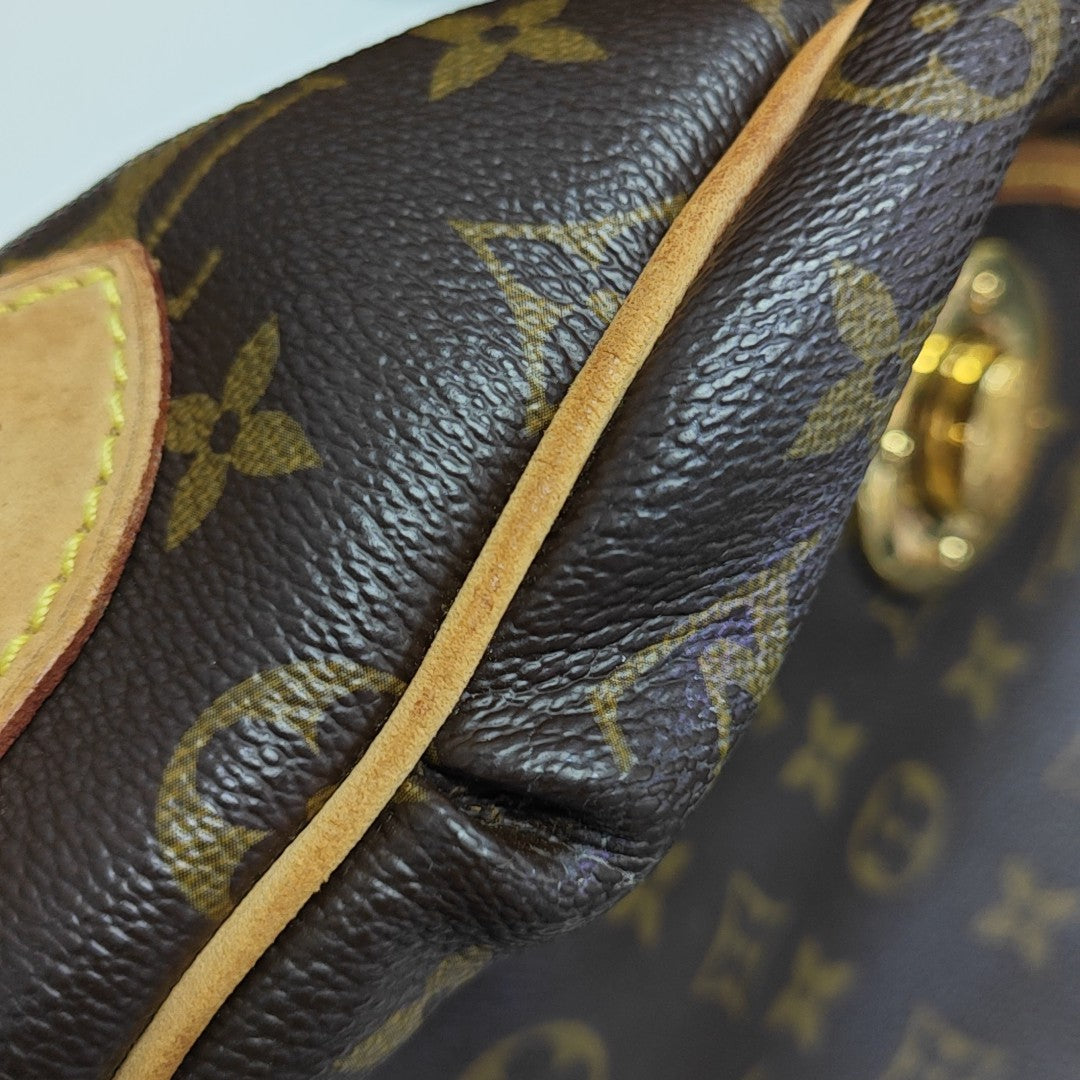 TULUM Monogram Coated Canvas Brown