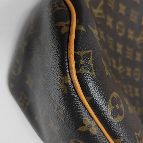 Monogram Coated Canvas Top Handle Bag Brown