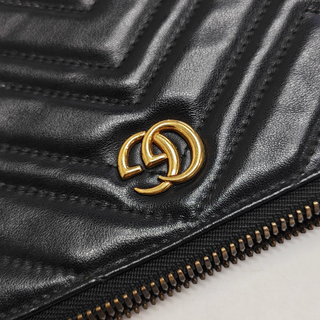 GG Marmont Large Quilted Leather Black
