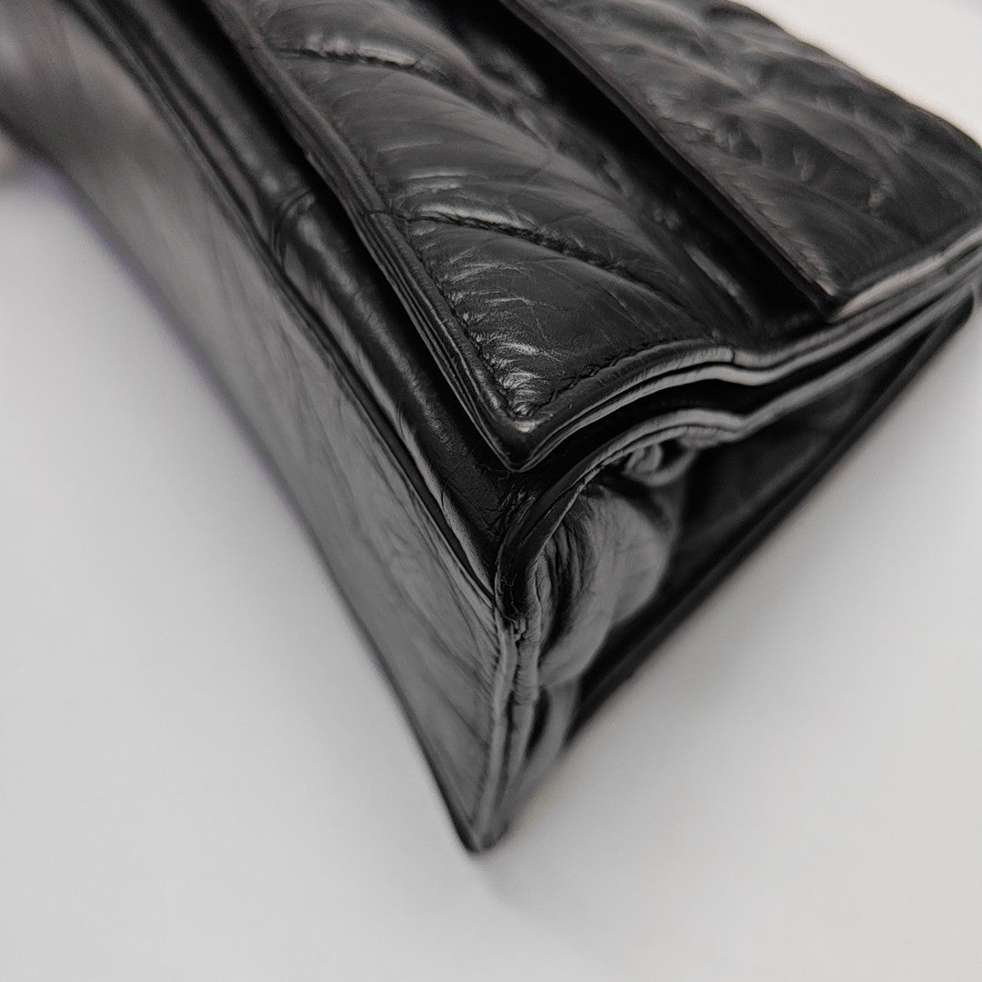 Crush Medium Quilted Calfskin Black