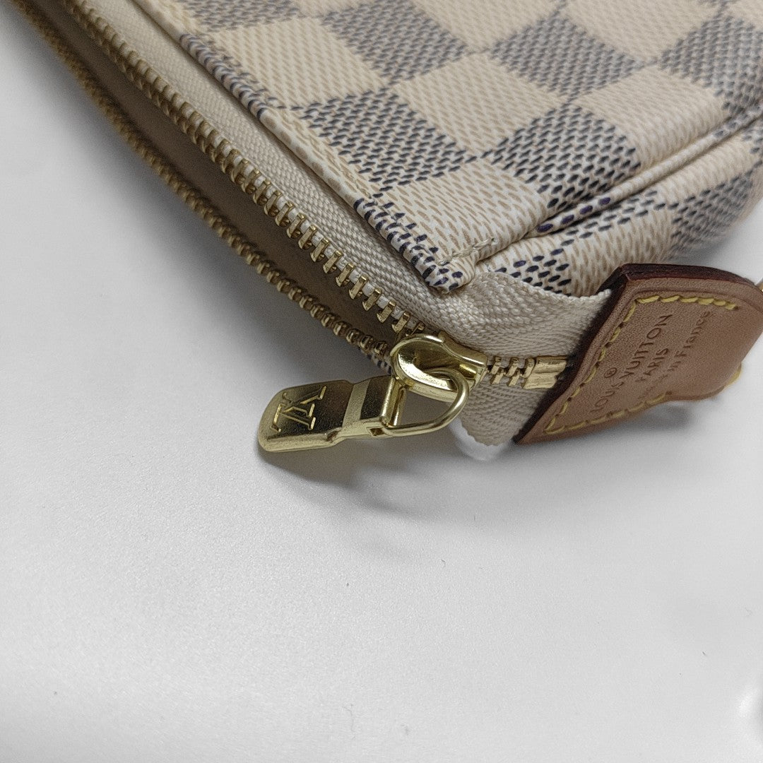 Authenticated pre-owned  ACCESSOIRES Mini Coated Canvas White - Top Handle Bag at Looply