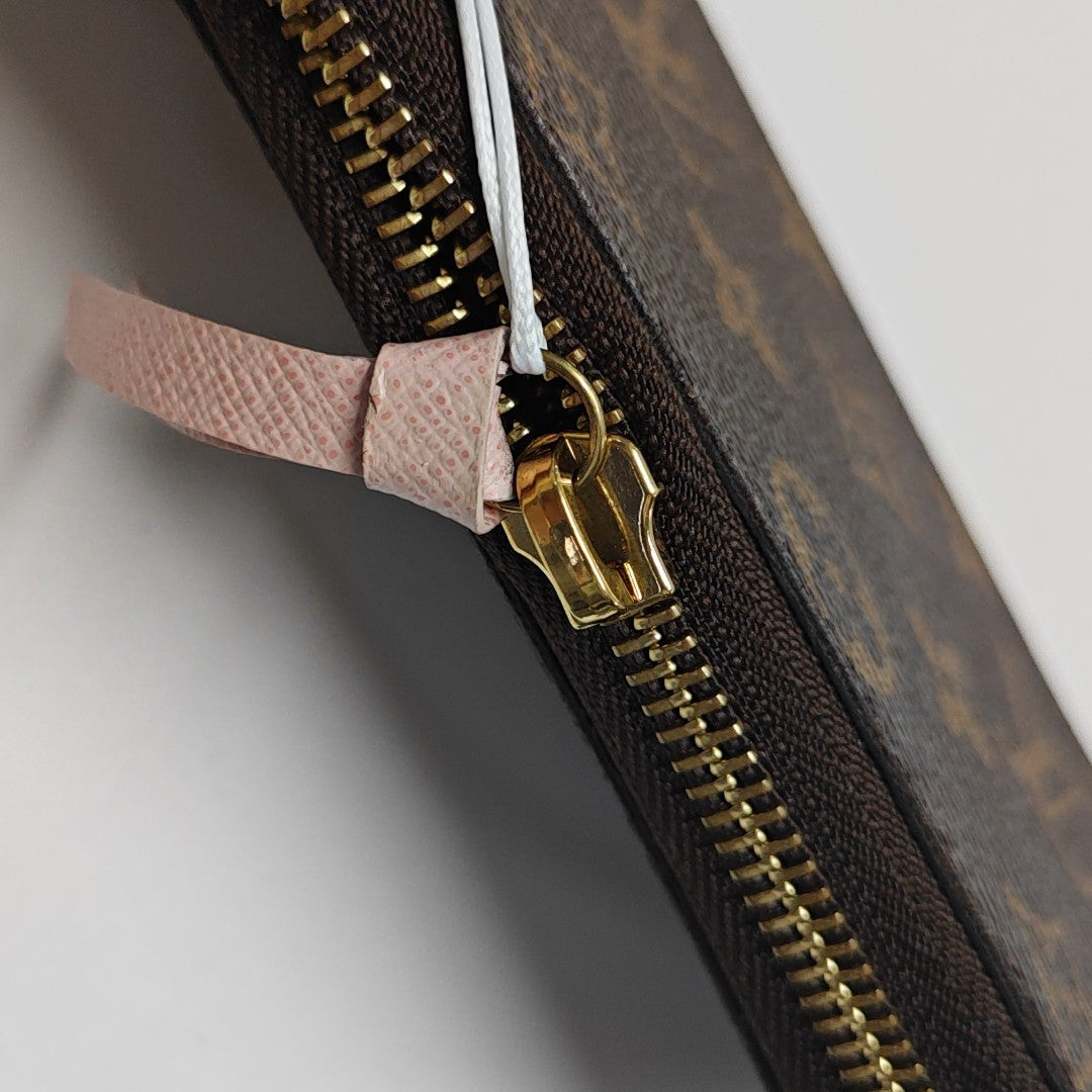 CLÉMENCE Monogram Coated Canvas Brown Wallet