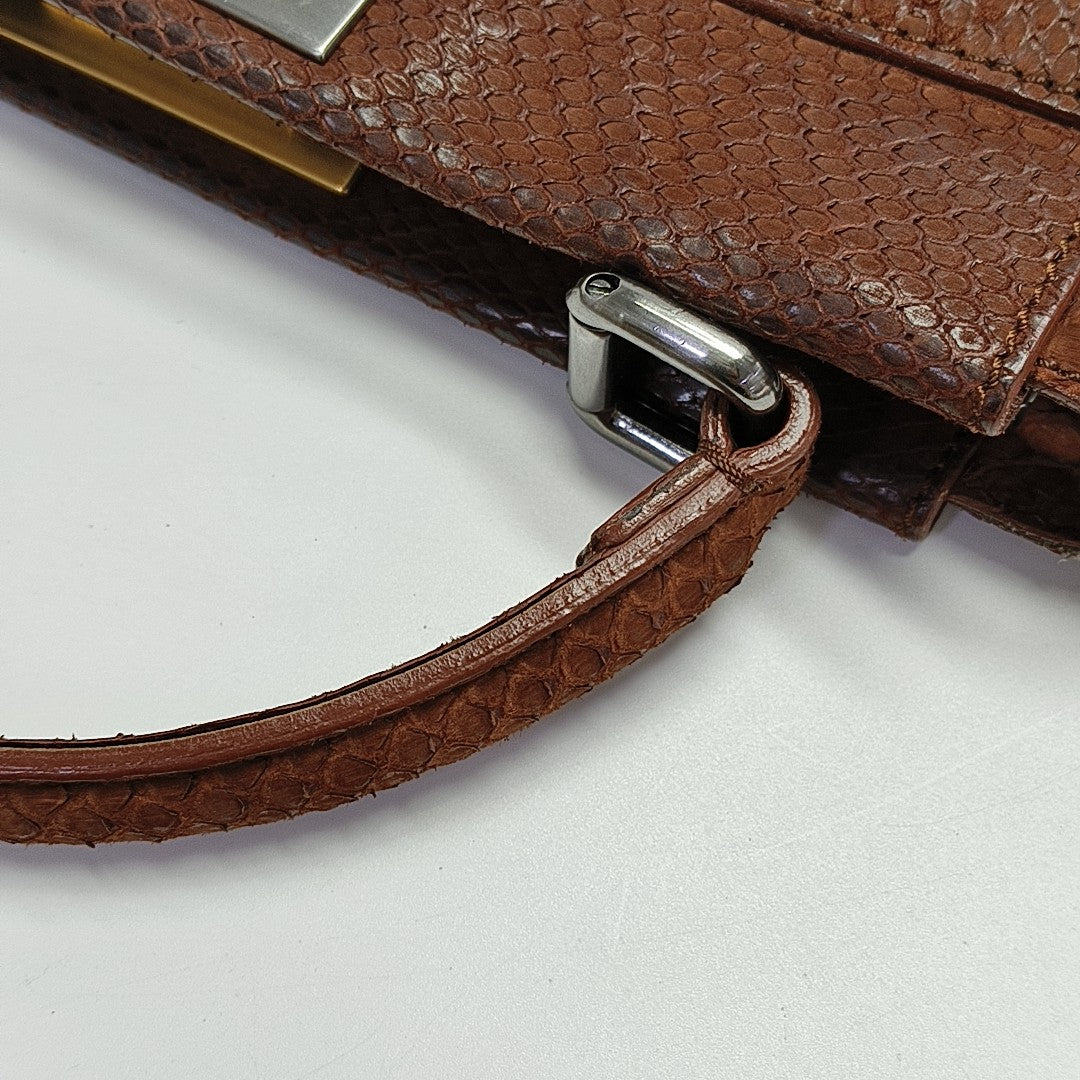 Peekaboo Medium Python Brown