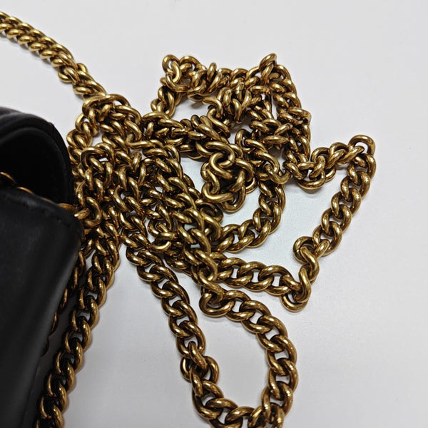 GG Marmont Mini Quilted Calfskin Black