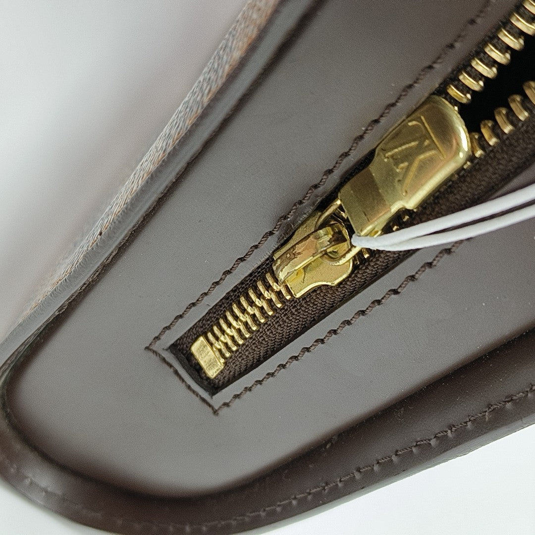 SAINT LOUIS Damier Ebene Coated Canvas Brown