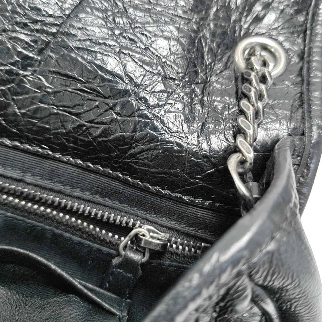 Authenticated pre-owned  NIKI Mini Chevron, Quilted Calfskin Black - Crossbody Bag at Looply