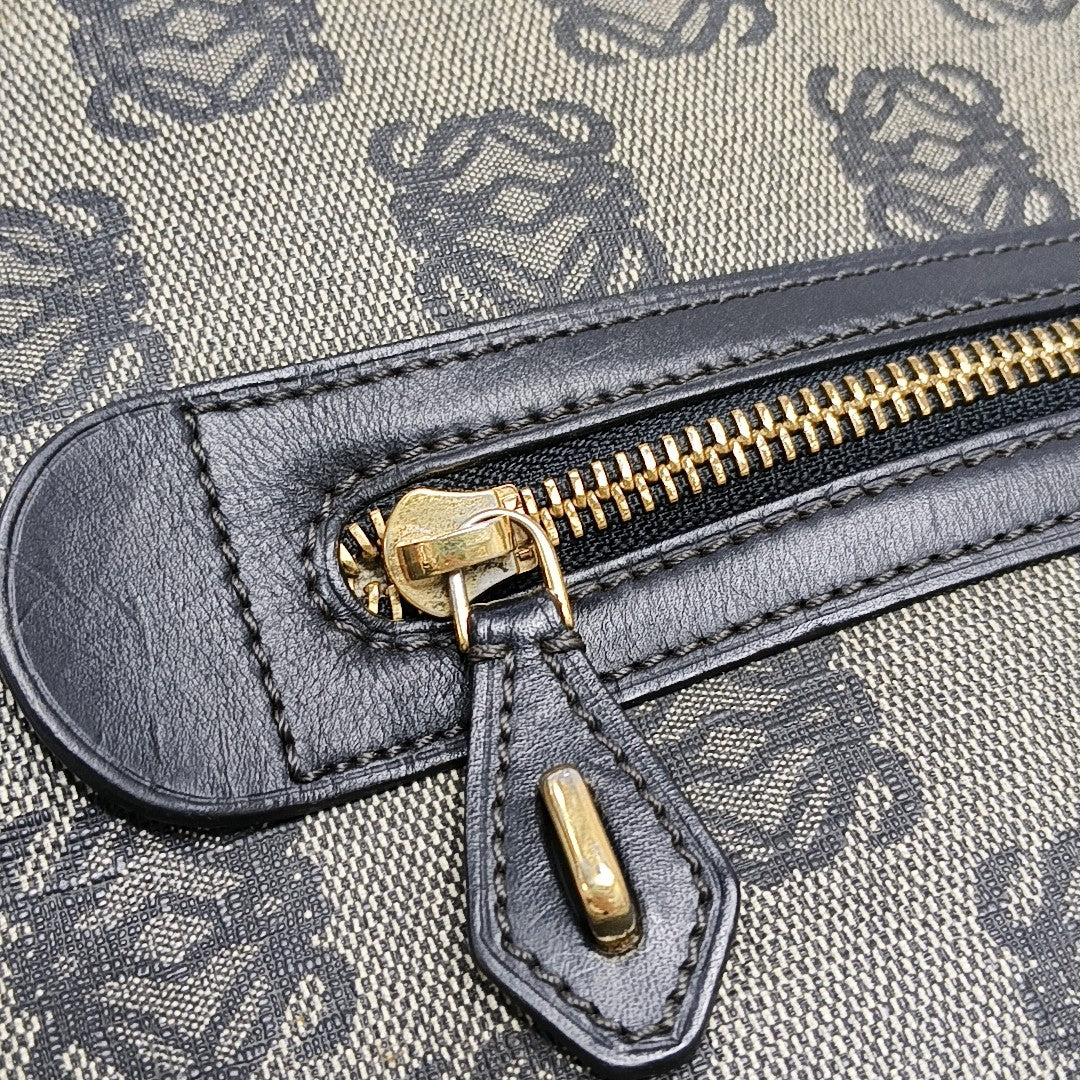 Monogram Coated Canvas Shoulder Bag Gray