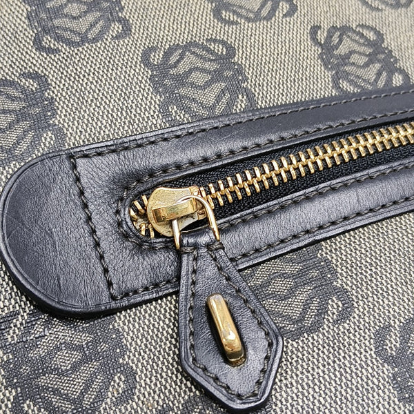 Monogram Coated Canvas Shoulder Bag Gray