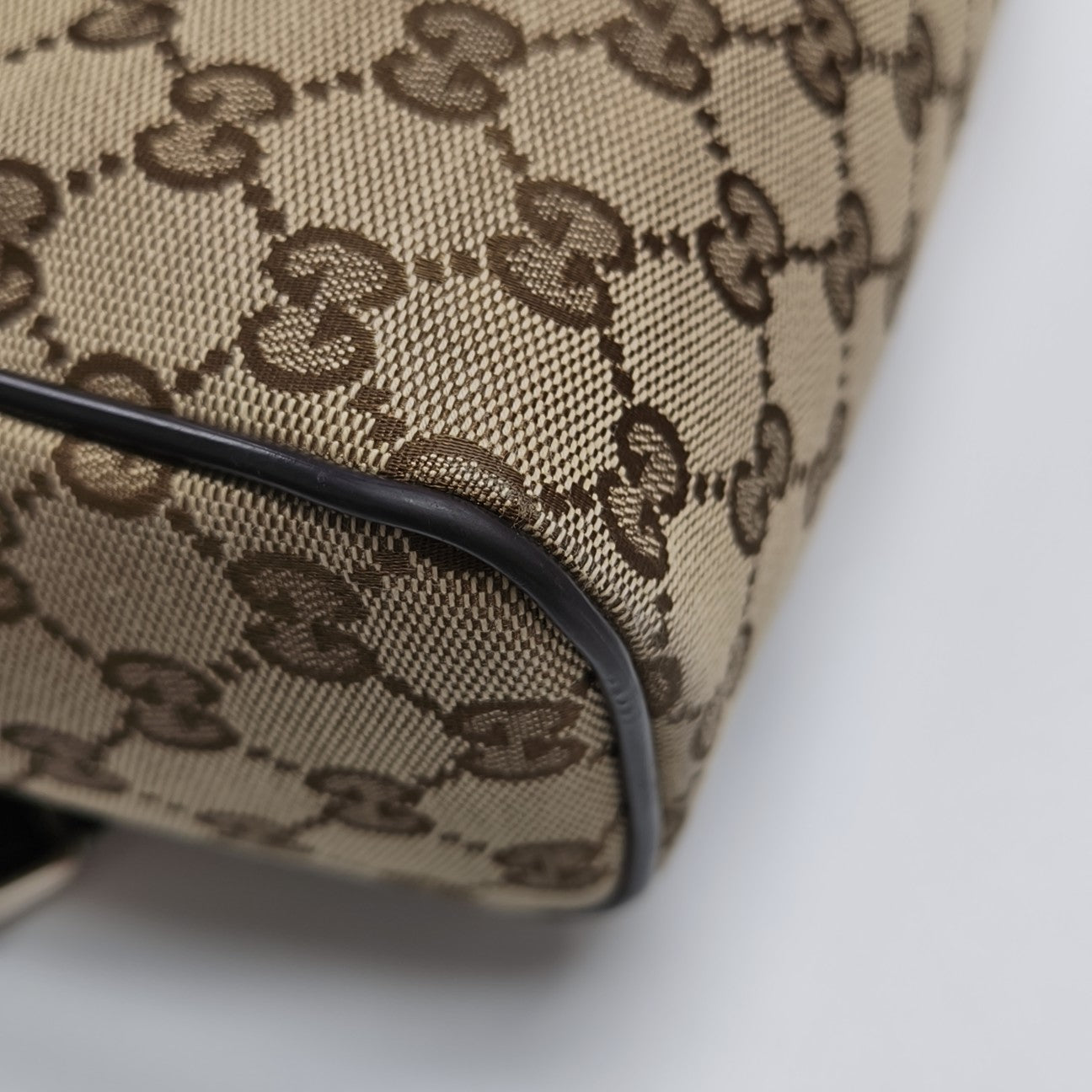 Monogram Canvas Shoulder Bag Beige
