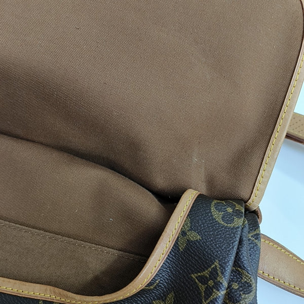 SAUMUR 35 Monogram Coated Canvas Brown