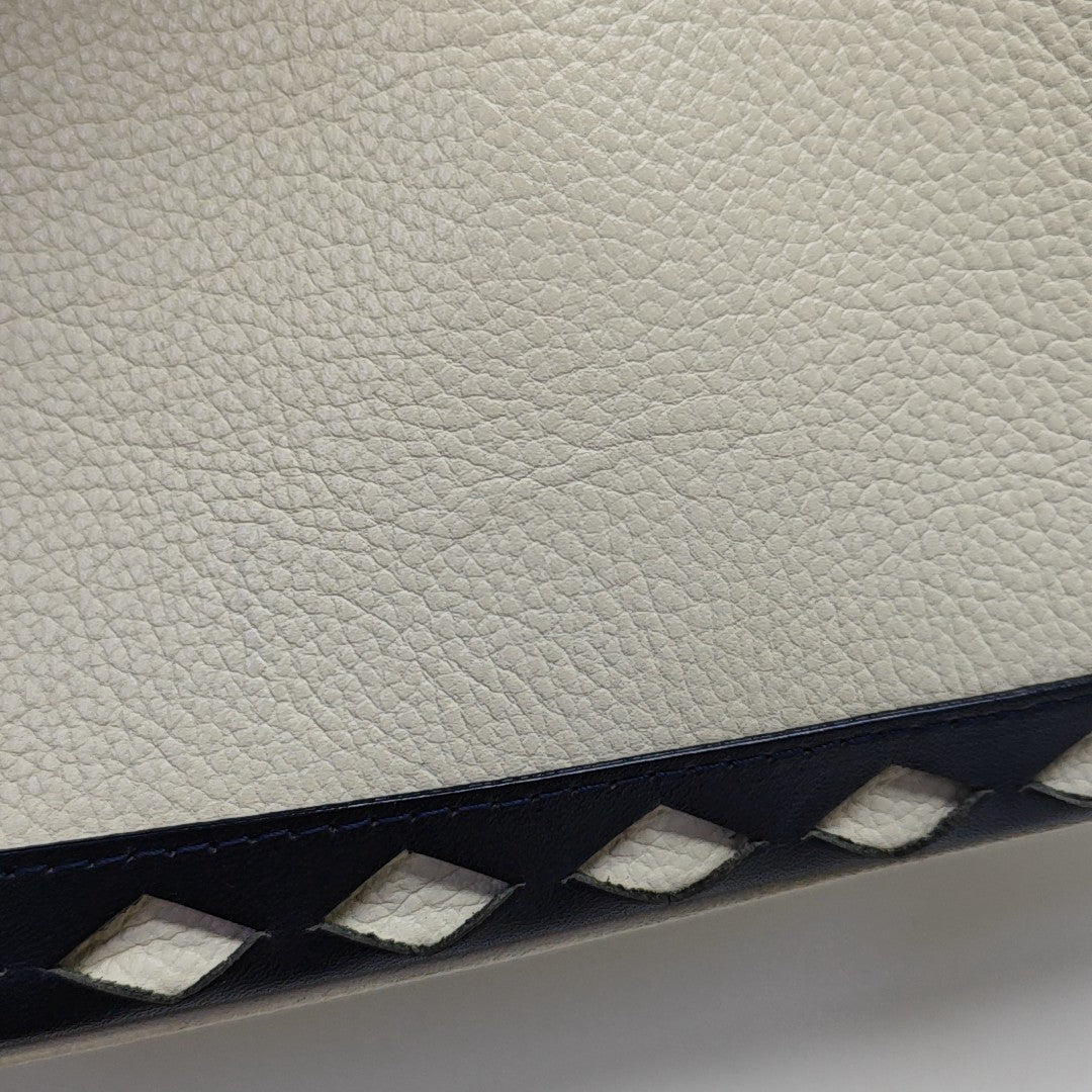 Calfskin Top Handle Bag White