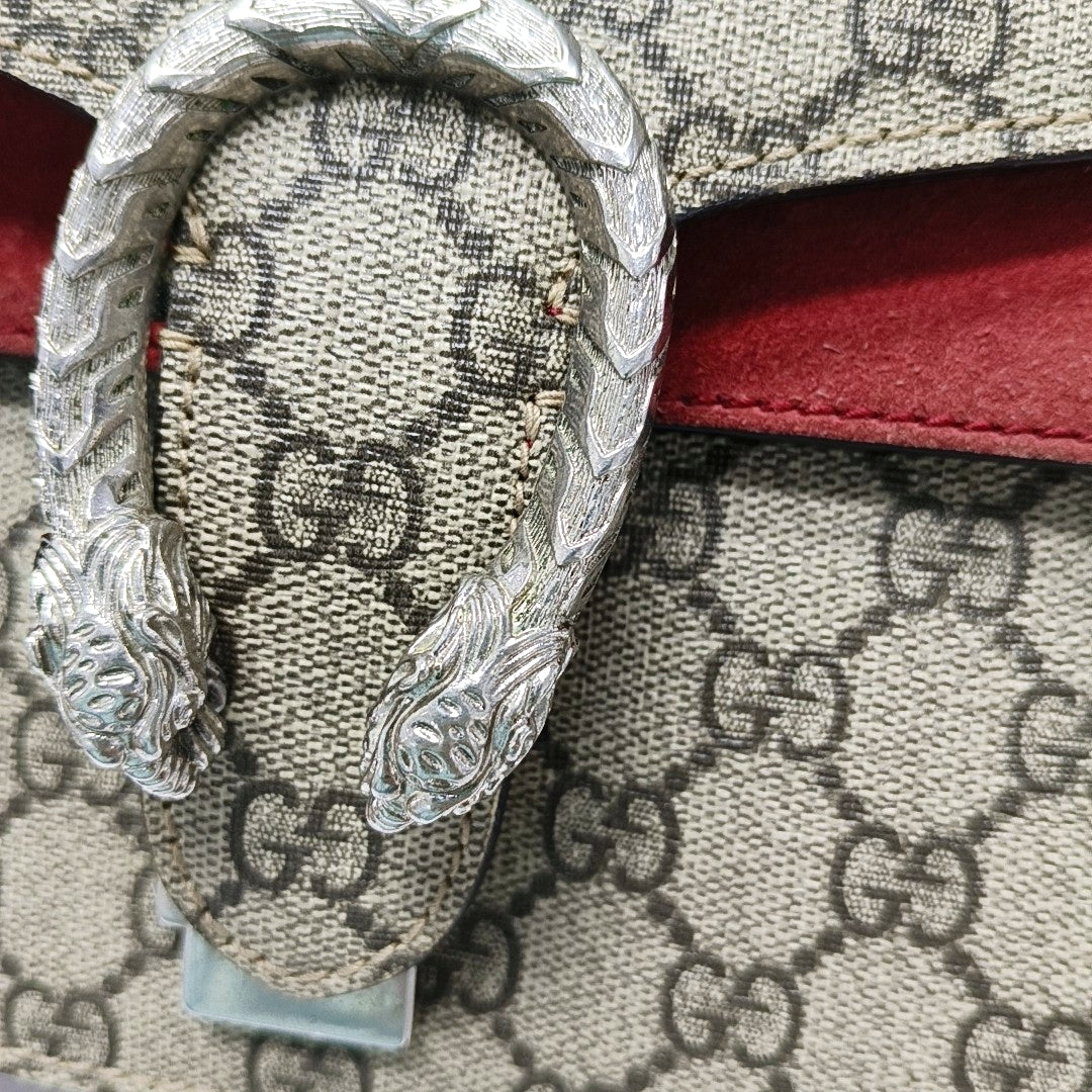 Dionysus Mini Monogram Coated Canvas Beige