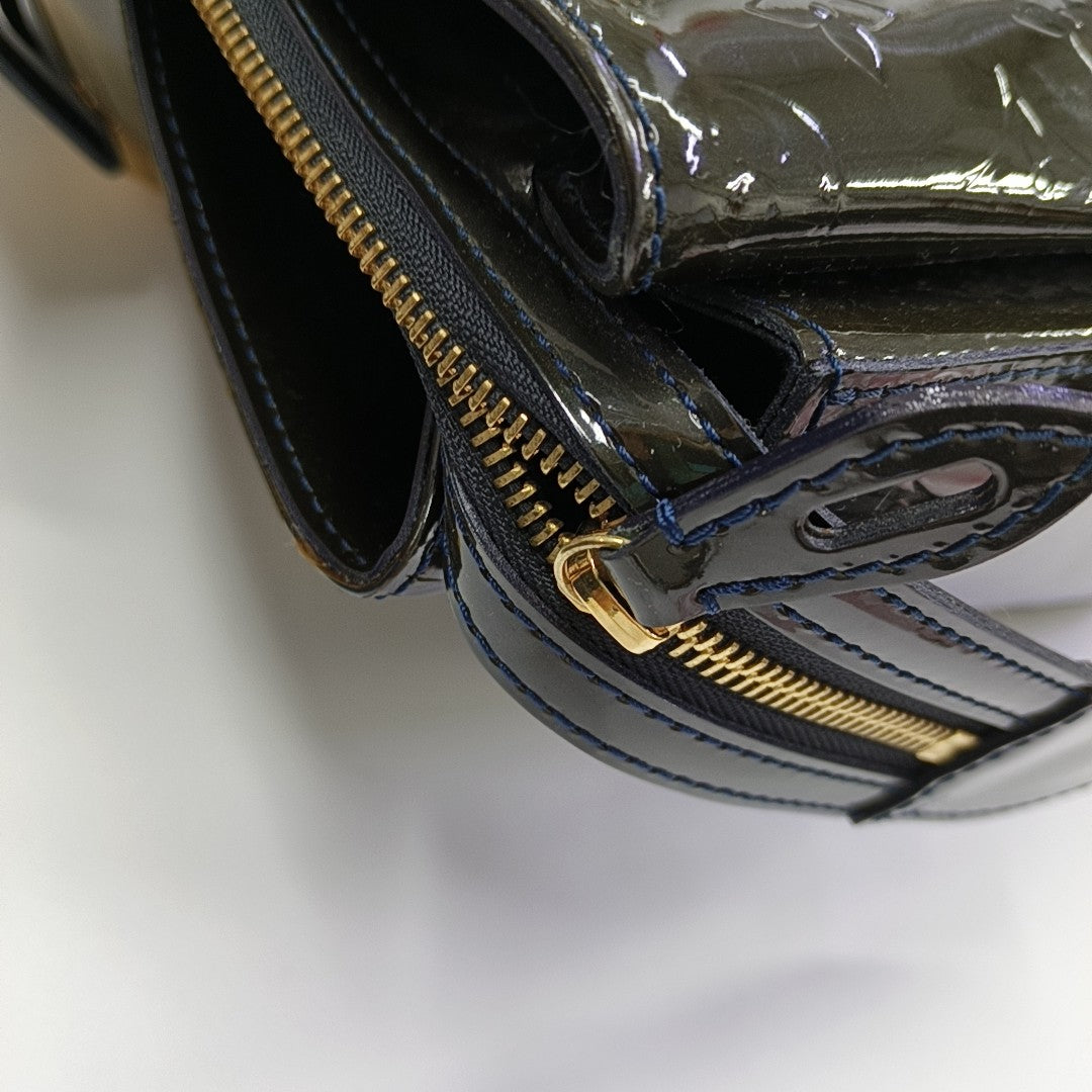 MELROSE AVENUE Monogram Patent Leather Green