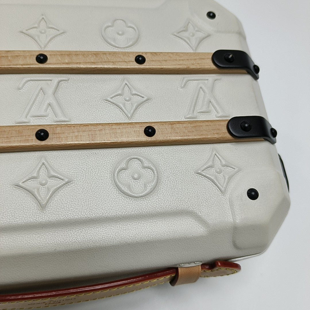 TRUNK Monogram Calfskin White