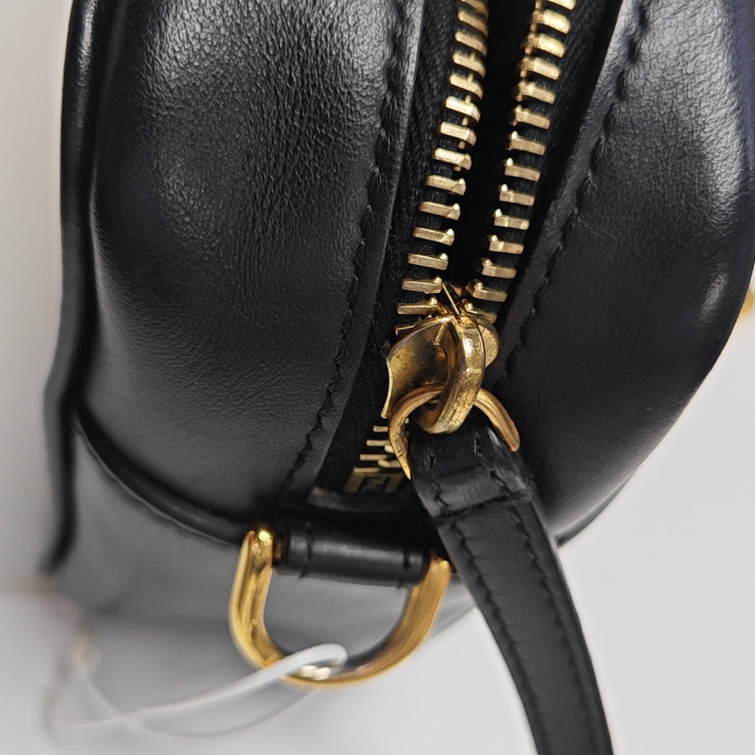 Coated Canvas Shoulder Bag Mini Brown