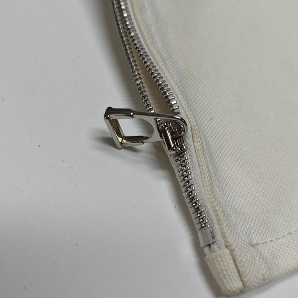 Canvas Top Handle Bag White