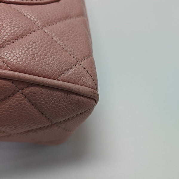 BOWLER Quilted Grained Calfskin Pink