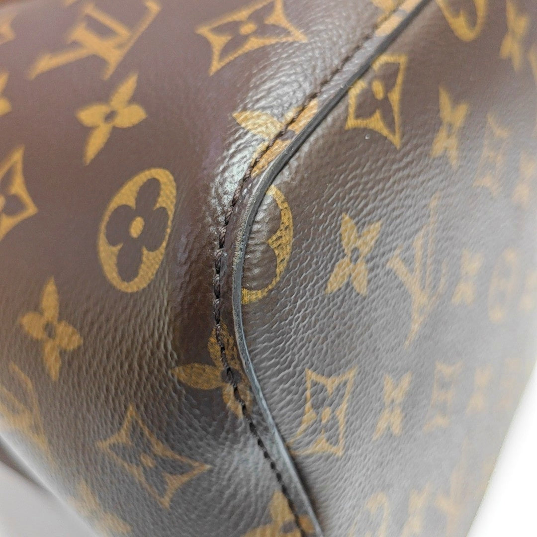 NÉONOÉ MM Monogram Coated Canvas Brown