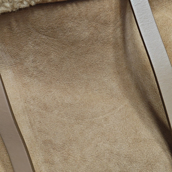 Sheepskin Top Handle Bag Brown