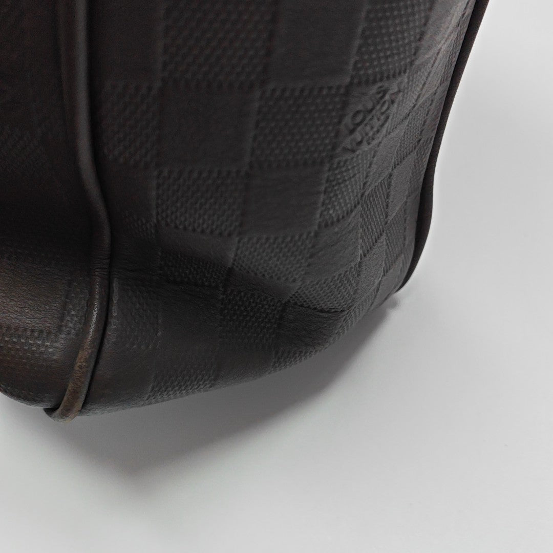 TADAO PM Damier Ebene Calfskin Brown