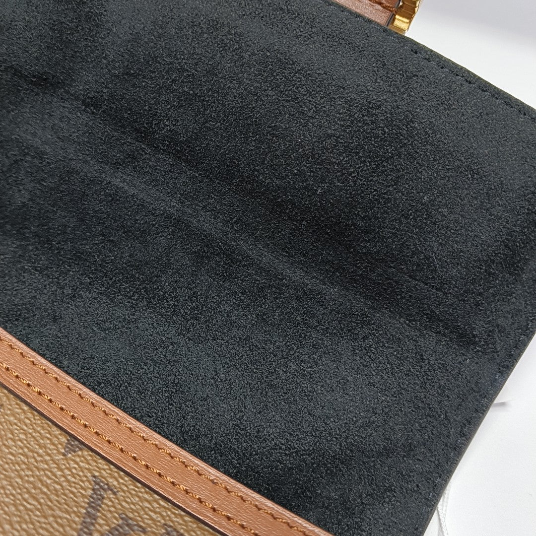 DAUPHINE Mini Monogram Coated Canvas Brown