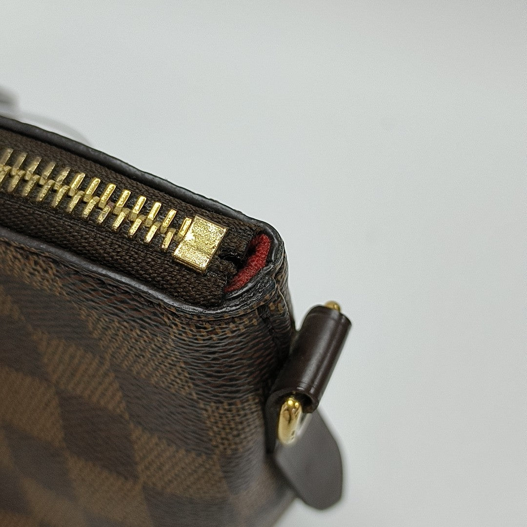 SIENA Damier Ebene Coated Canvas Brown