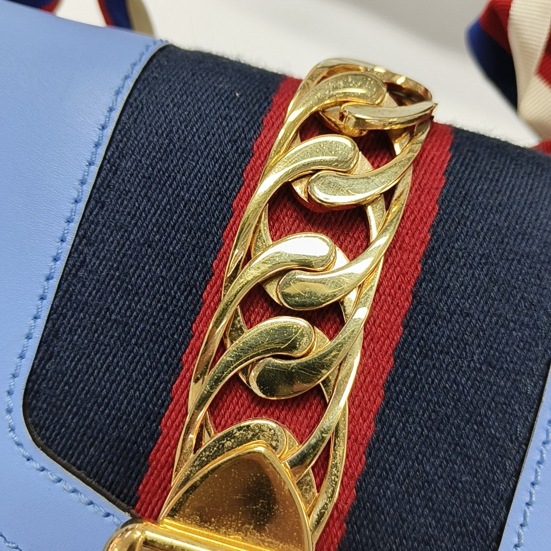 Sylvie Small Calfskin Blue