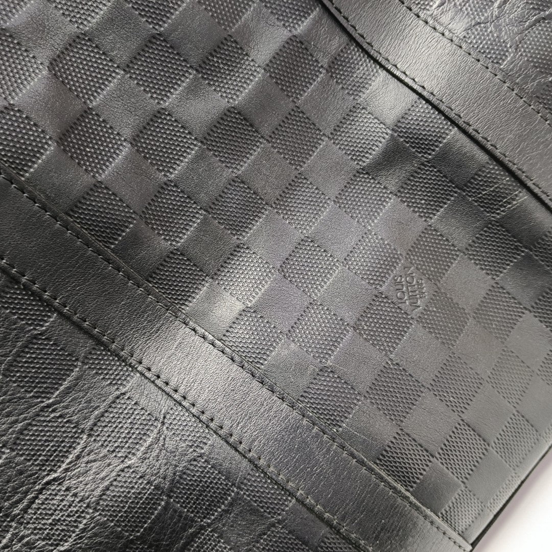 TADAO PM Damier Graphite Piel de Becerro Negra