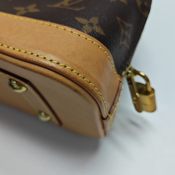 ALMA BB Monogram Coated Canvas Brown