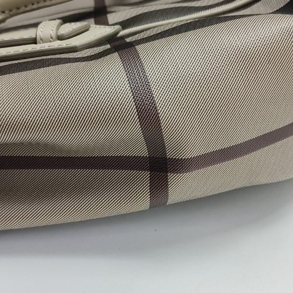 Coated Canvas Top Handle Bag Gray