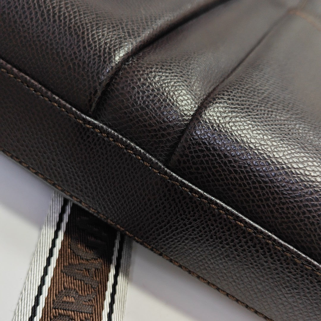Calfskin Shoulder Bag Brown