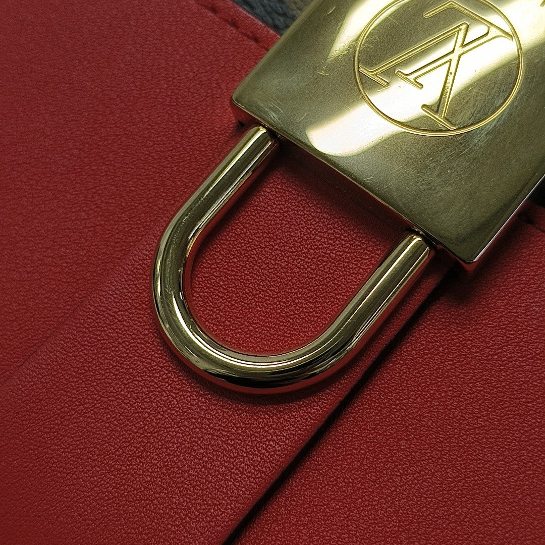 LOCKY BB Monogram Coated Canvas Red
