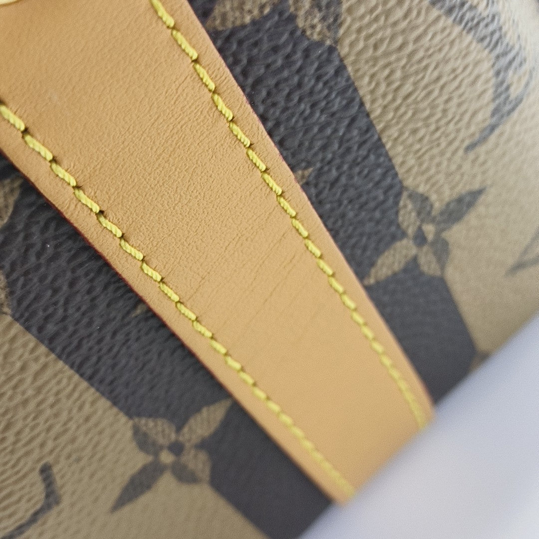KEEPALL Monogram Coated Canvas Brown