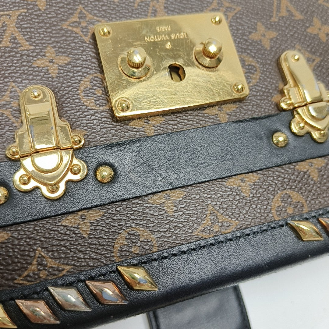 PETITE MALLE Monogram Coated Canvas Brown