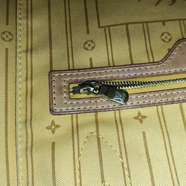 NEVERFULL MM Monogram Coated Canvas Brown