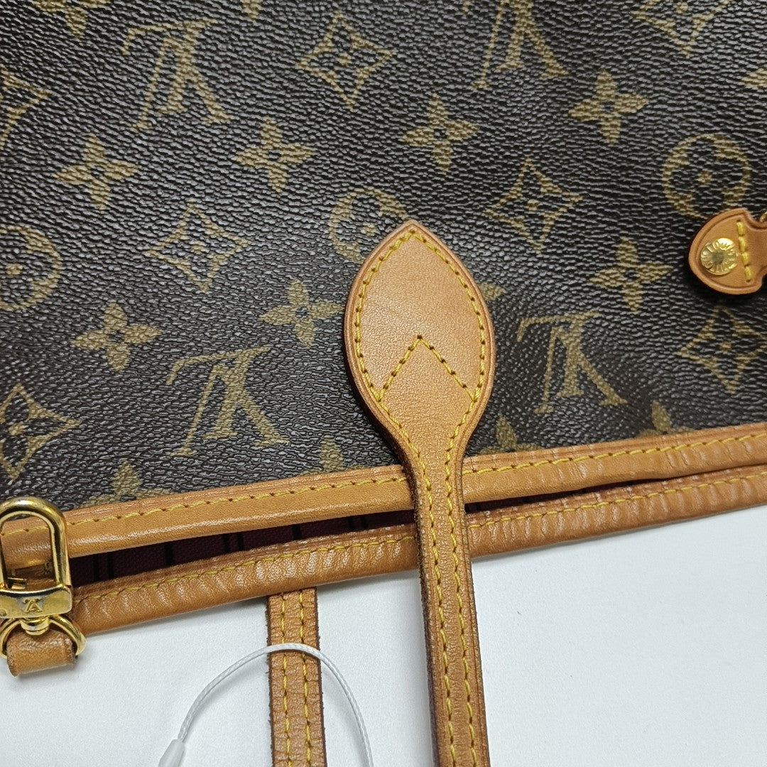 NEVERFULL MM Monogram Coated Canvas Brown
