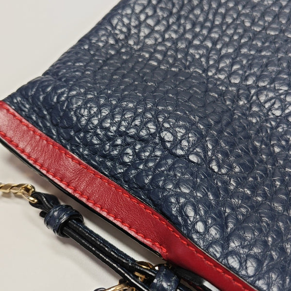Calfskin Shoulder Bag Blue