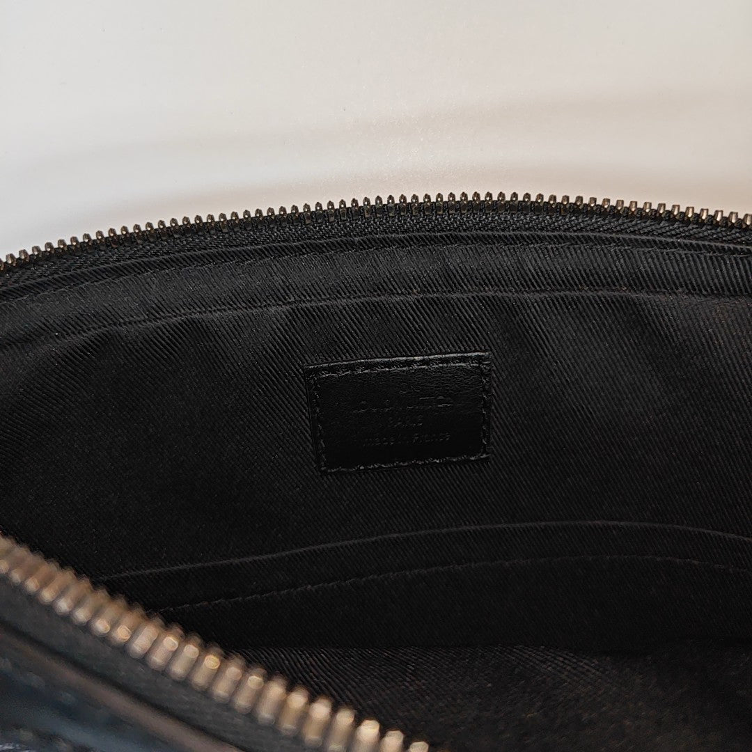 TRIO Monogram Coated Canvas Gray