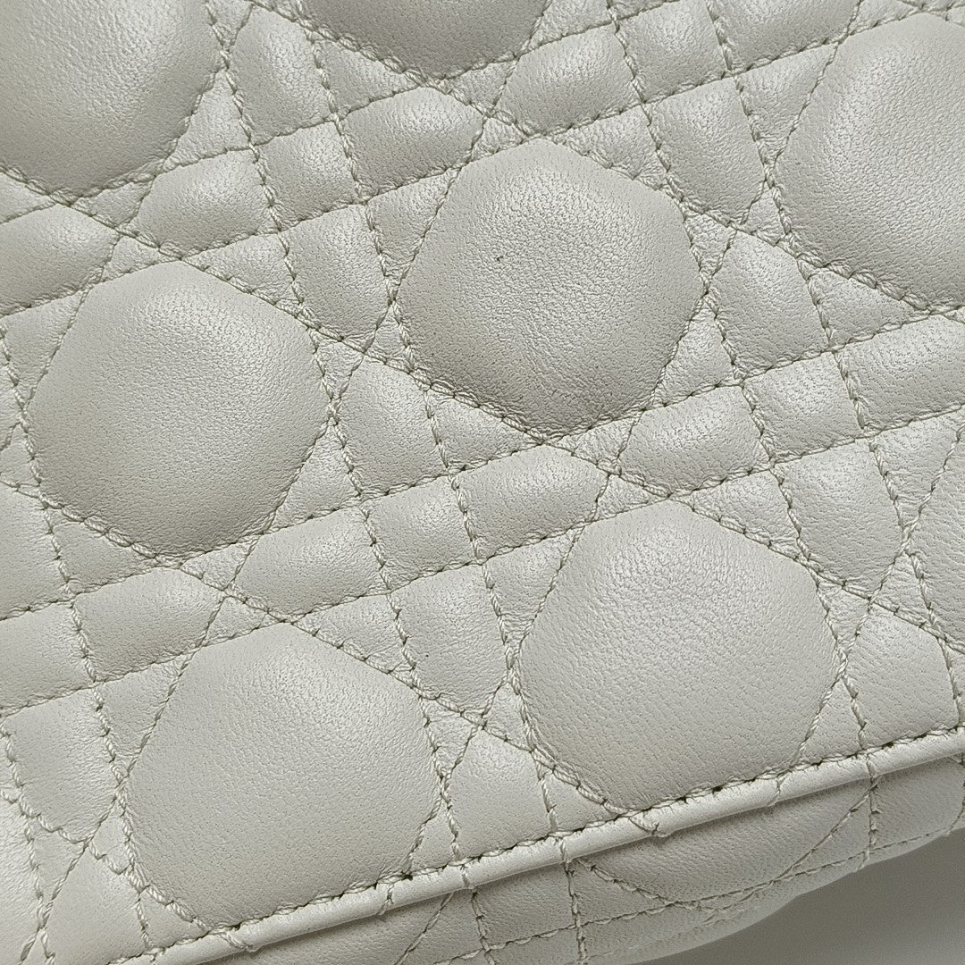 Lady Dior Small Cannage Lambskin White