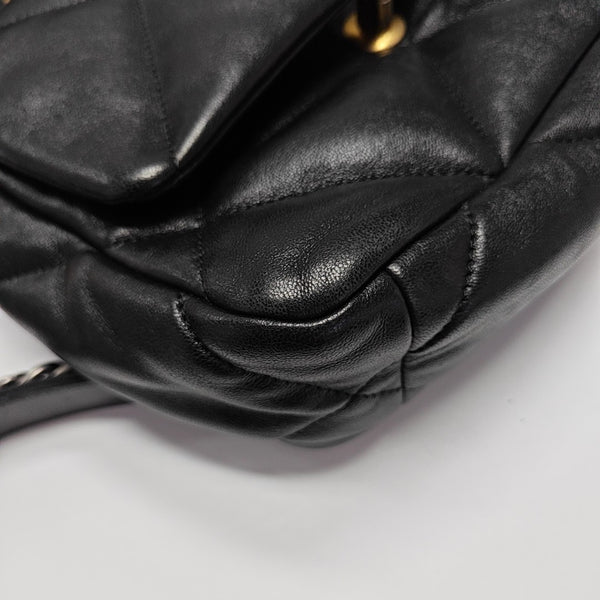 CHANEL 19 Small Quilted Lambskin Black