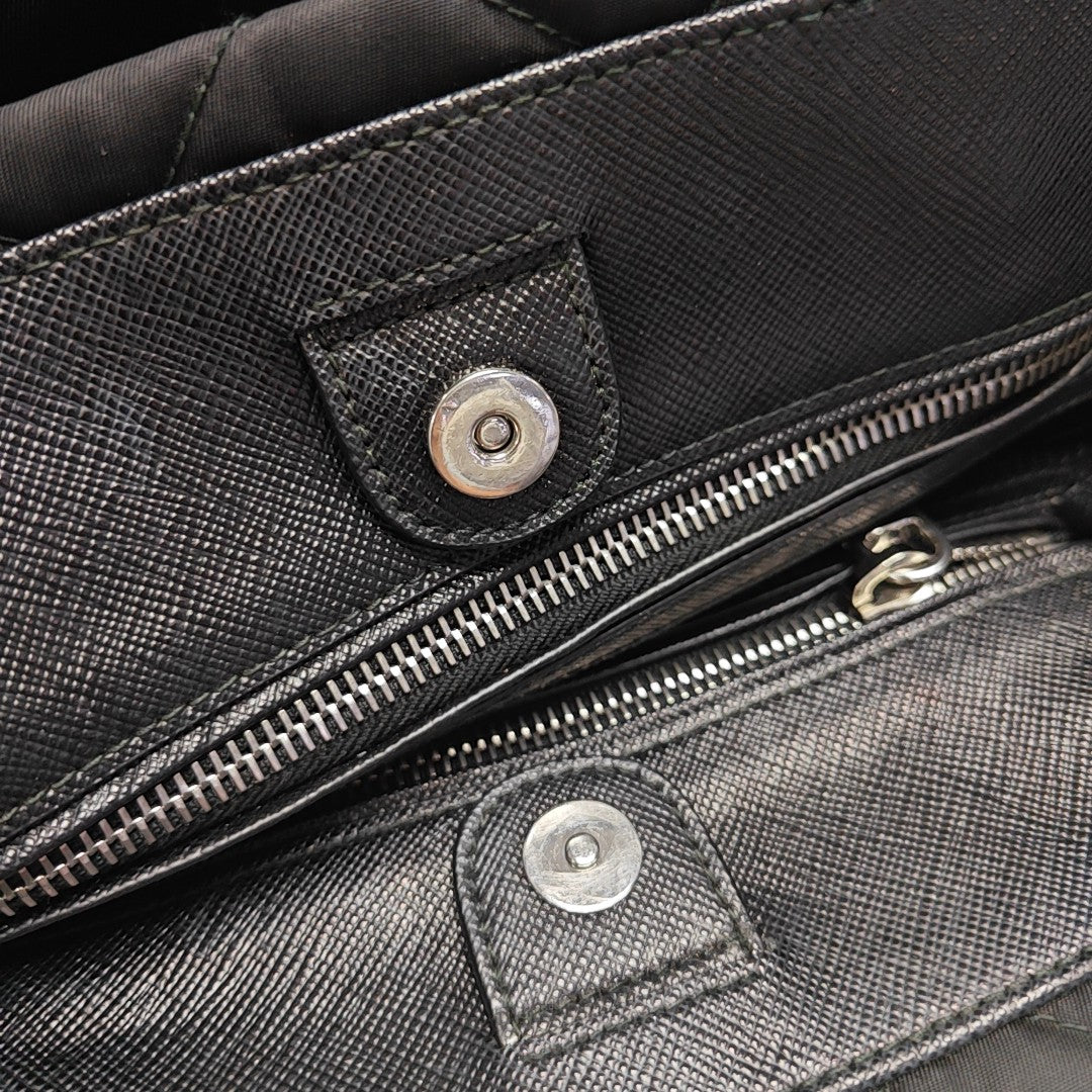 Quilted Nylon Tote Bag Black