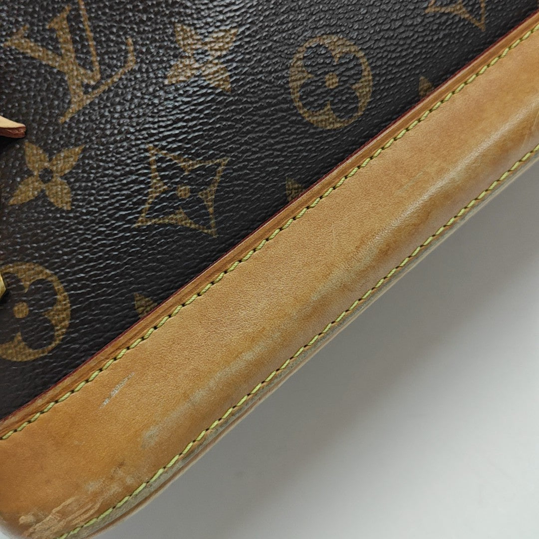 ALMA PM Monogram Coated Canvas Brown