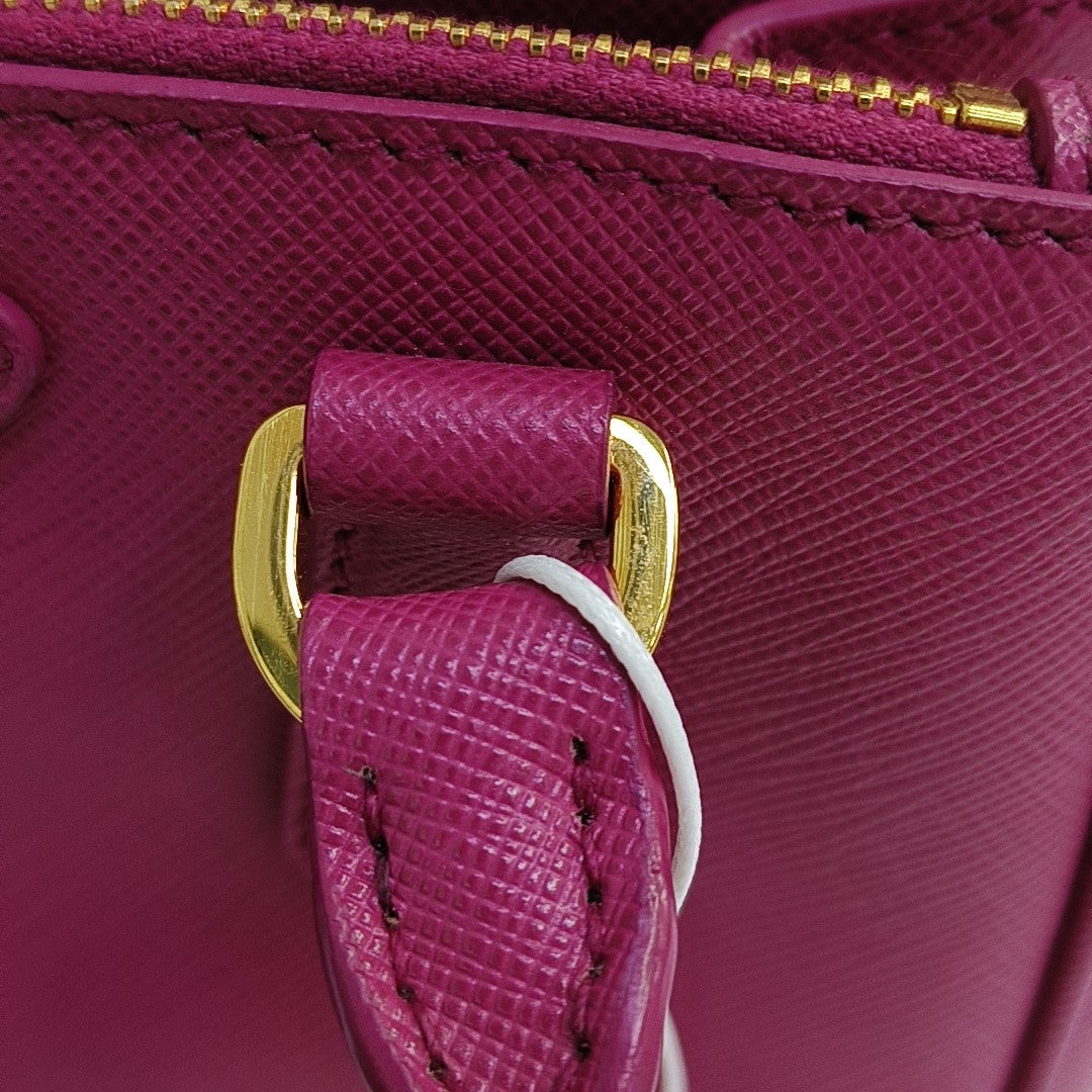 Galleria Super Mini Saffiano Calfskin Red