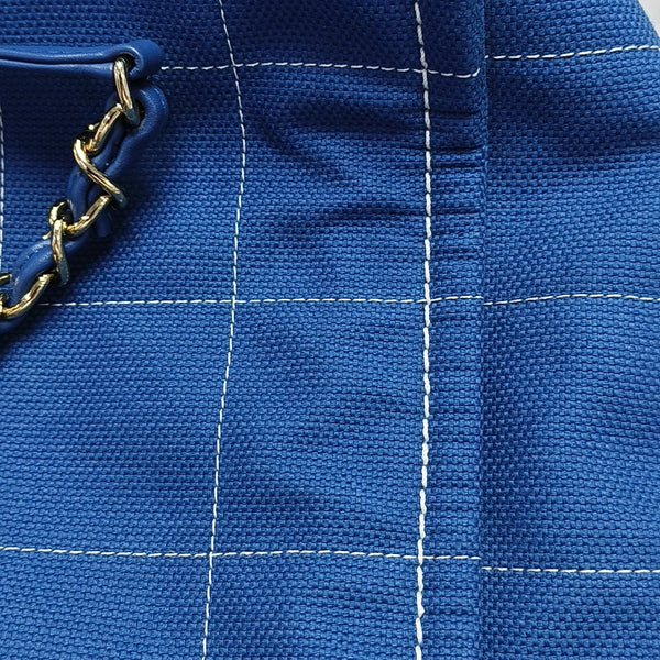 DEAUVILLE Large Quilted Canvas Blue