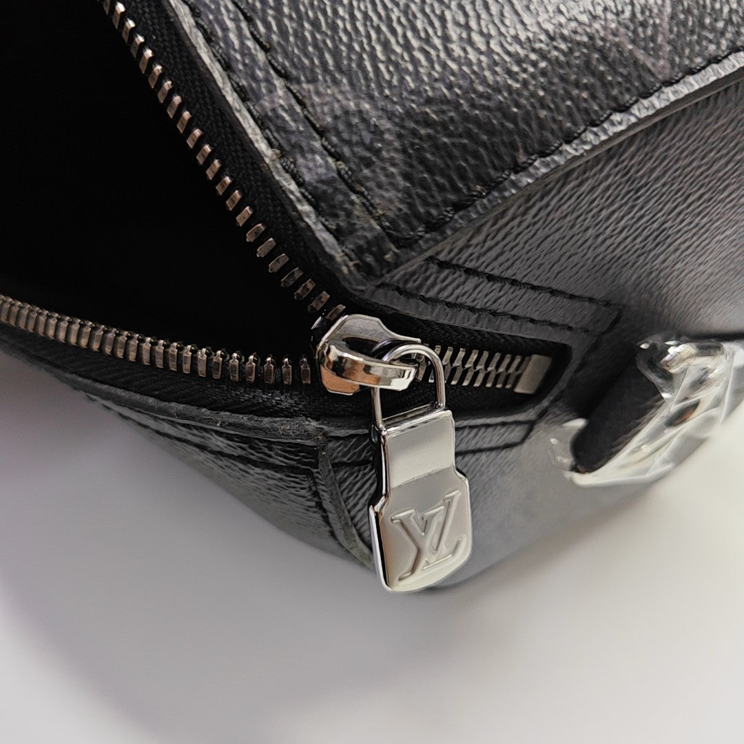 KEEPALL Monogram Coated Canvas Black