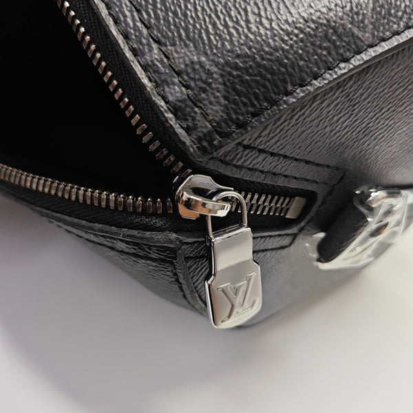 KEEPALL Monogram Coated Canvas Black