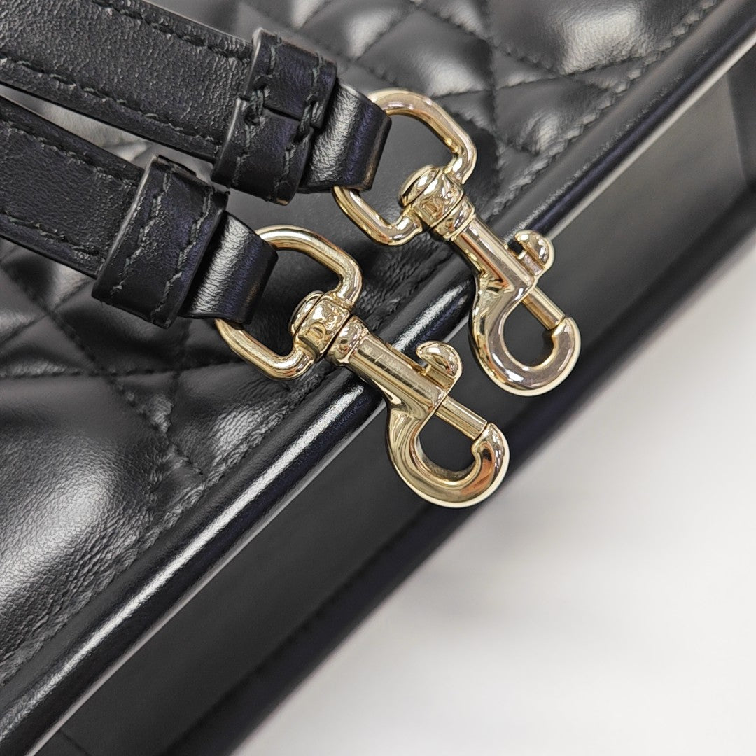 Lady D-Joy Mini Cannage Calfskin Black