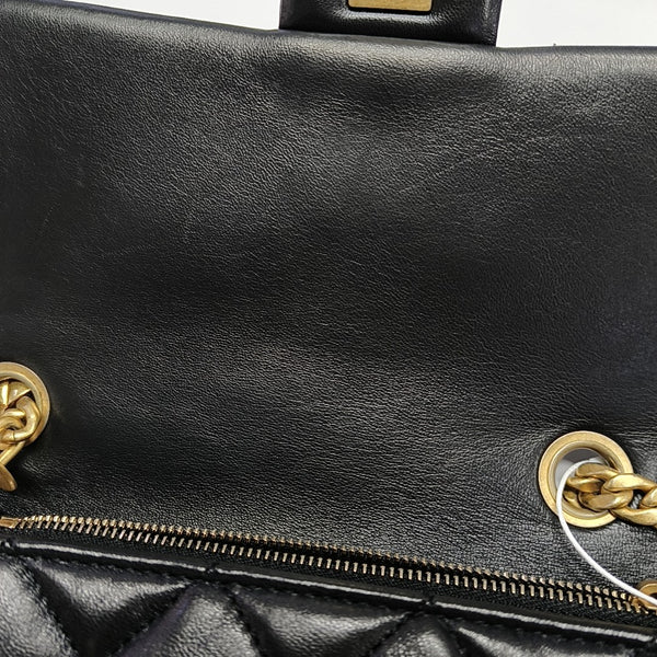 Quilted Lambskin Shoulder Bag Small Black
