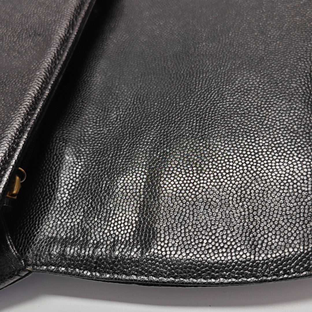 Calfskin Shoulder Bag Black